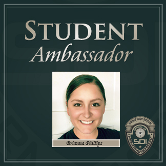 Picture of Brianna Phillips with the words "Student Ambassador"