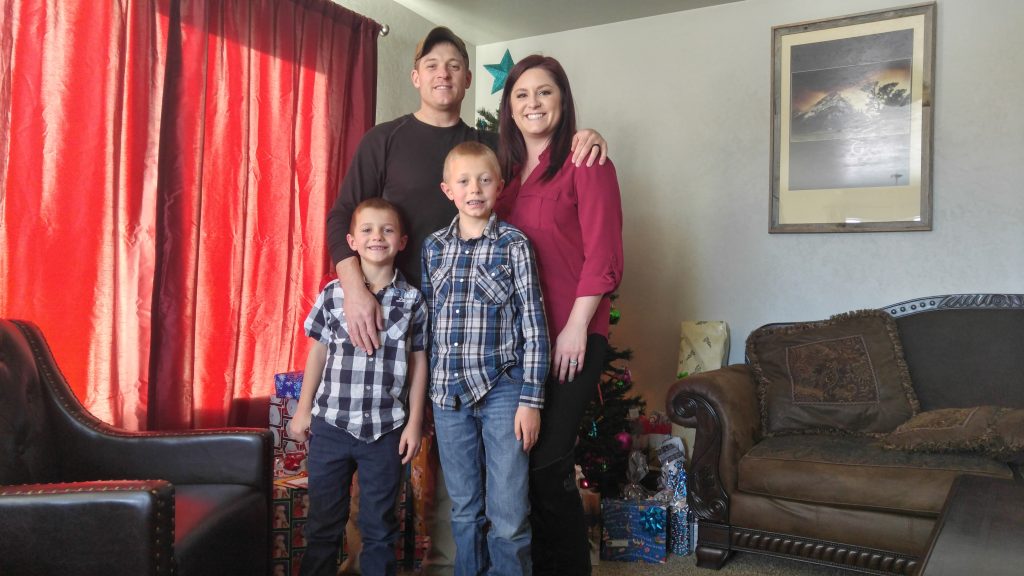 Brianna Phillips with her family