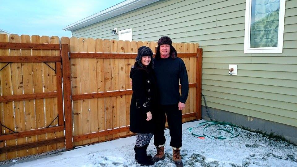 Brianna Phillips with her father