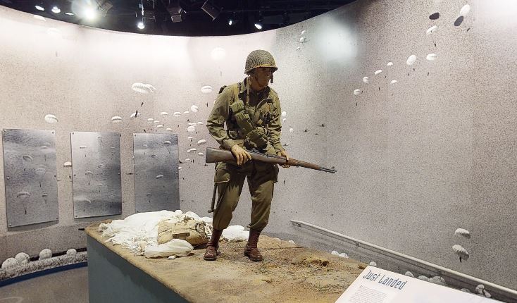 Statue seen at the Airborne Museum