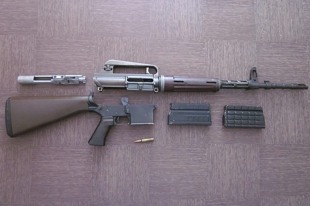 Disassembled AR-10