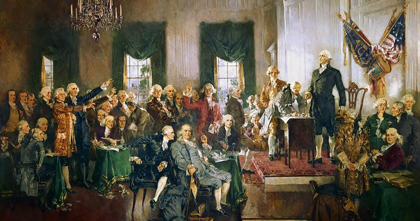 Scene at the Signing of the Constitution of the United States is a 1940 oil-on-canvas painting by Howard Chandler Christy,